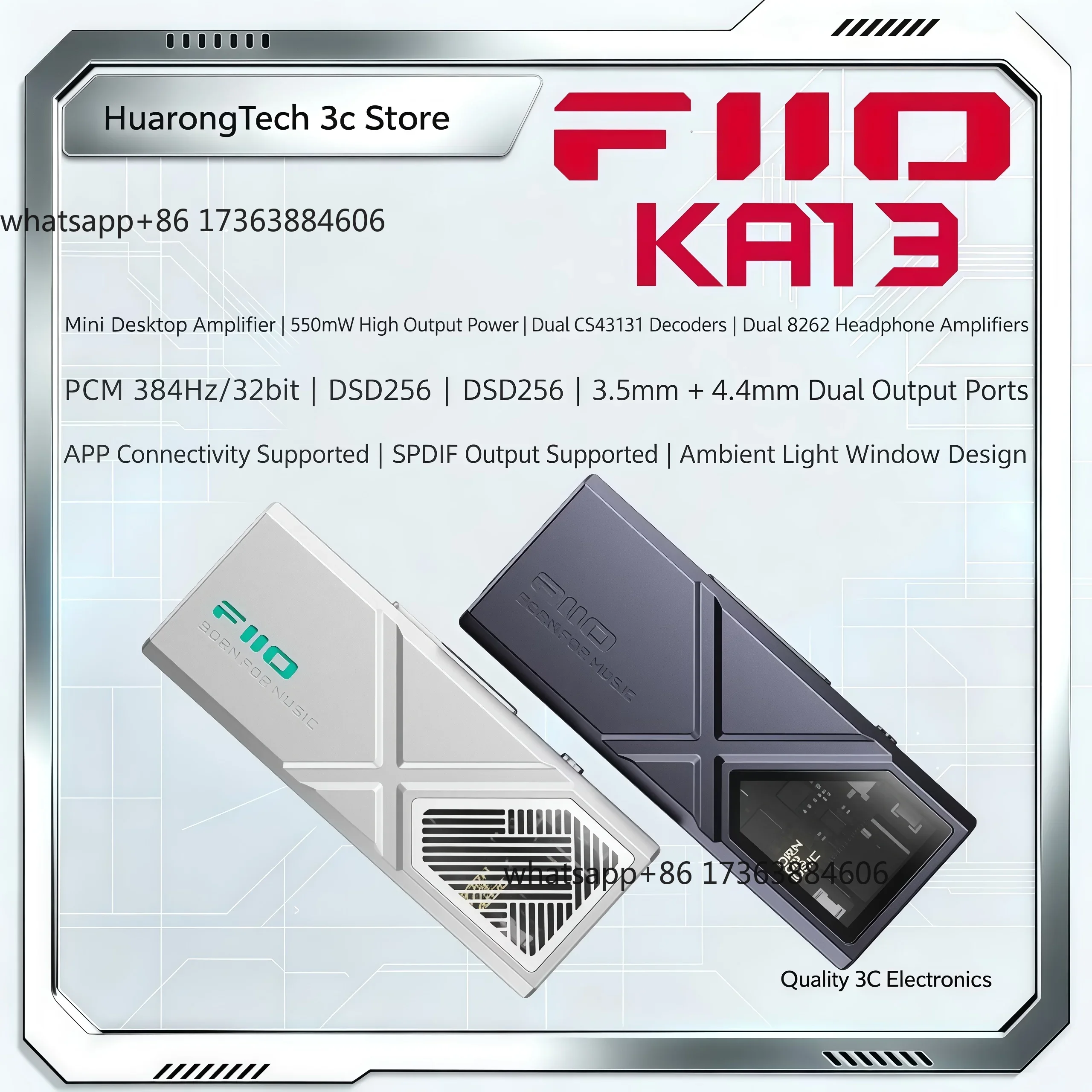 Headphone Amplifier - KA13 – wzmacniacz słuchawkowy z DAC