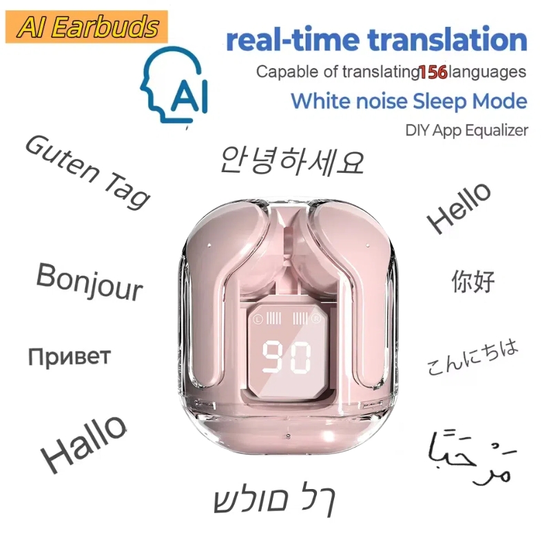 Full Range Speaker - Słuchawki Bluetooth z funkcją tłumaczenia AI,
