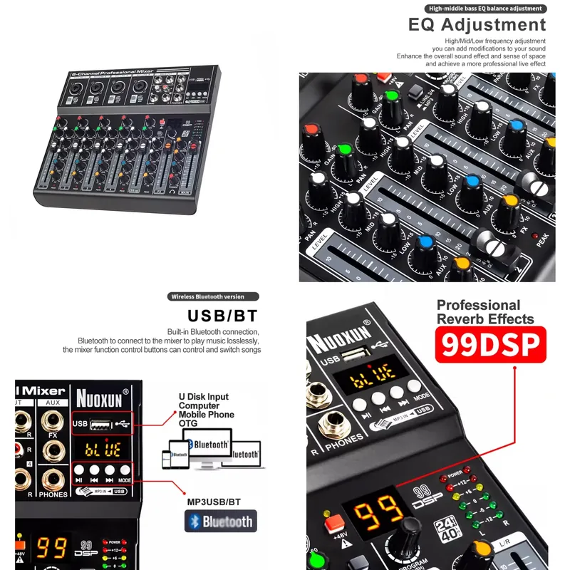Audio Interface - Mikser audio, konsola dźwiękowa, system biurkowy,