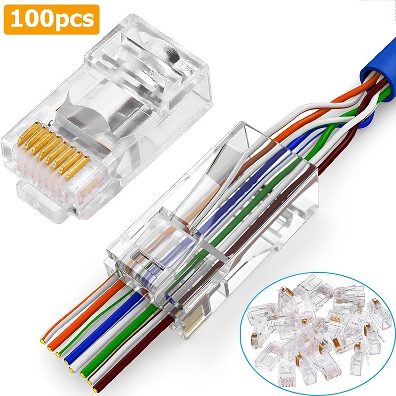 Rj45 Jack - 100 szt. Złącze RJ45 Cat6 Cat6e