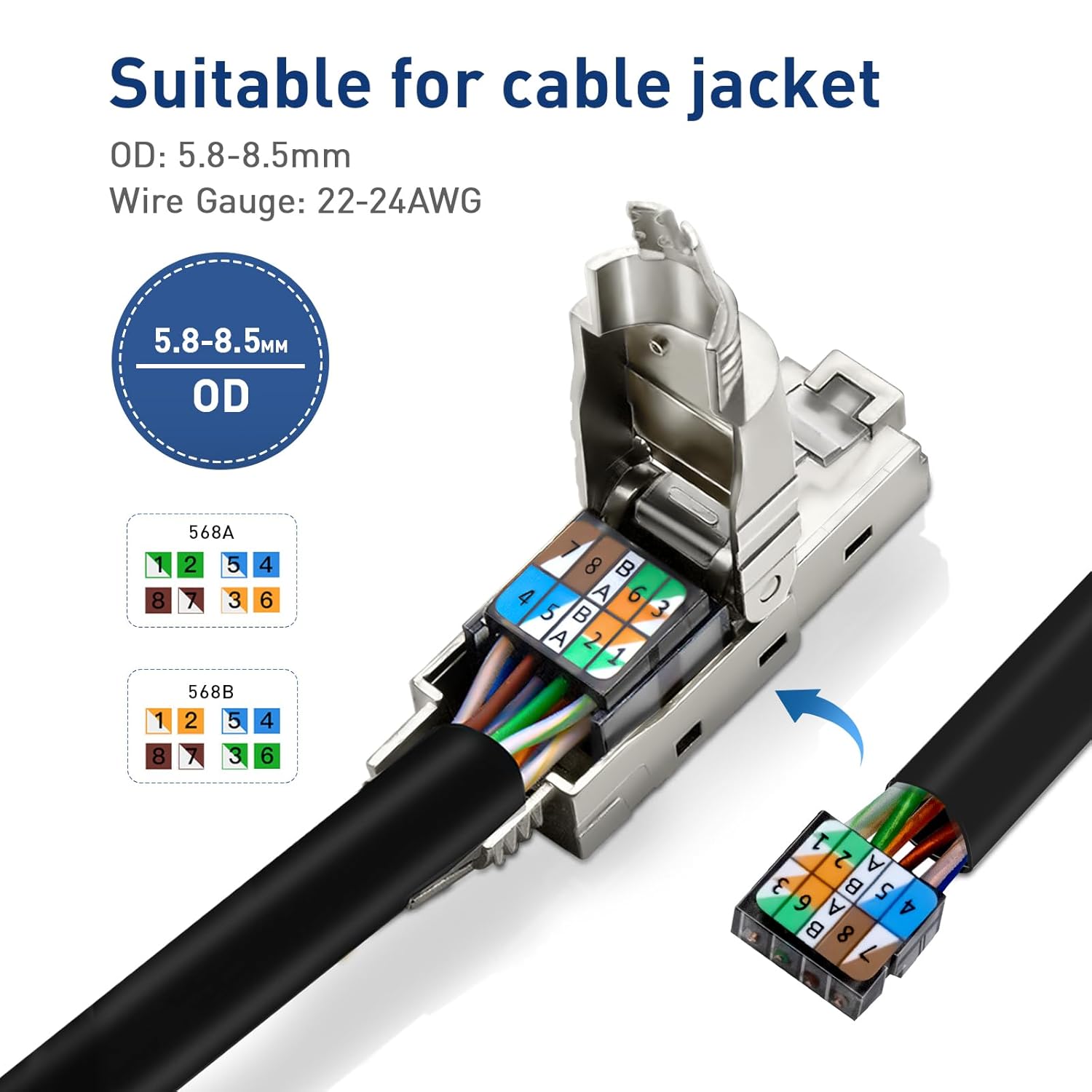 1/10 szt. Złącze RJ45 Cat8 Cat – Rj45 Jack recenzja i cena