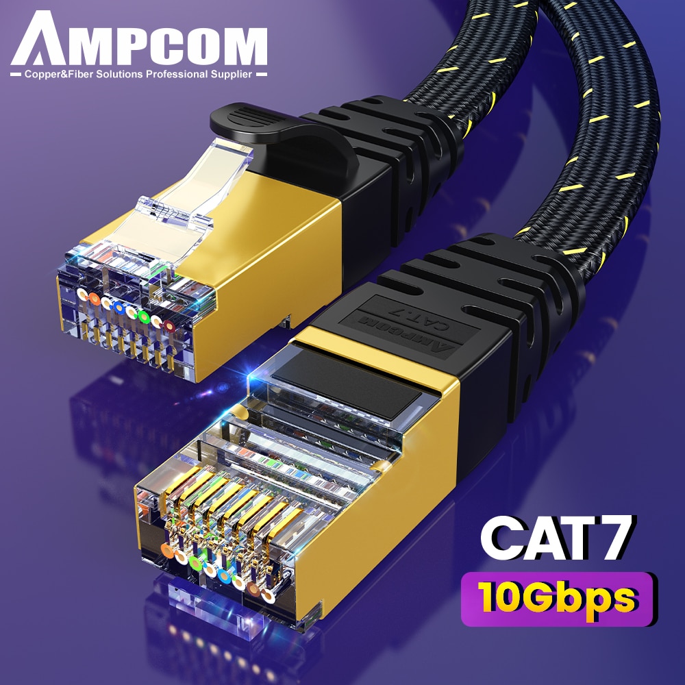 AMPCOM CAT7 Kabel Ethernet Pła – Rj45 Jack recenzja i cena